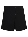 Courrèges Buttoned-up A-line Miniskirt In Black