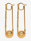 VERSACE GOLD-TONE SAFETY PIN EARRINGS,10048261A0062017919657