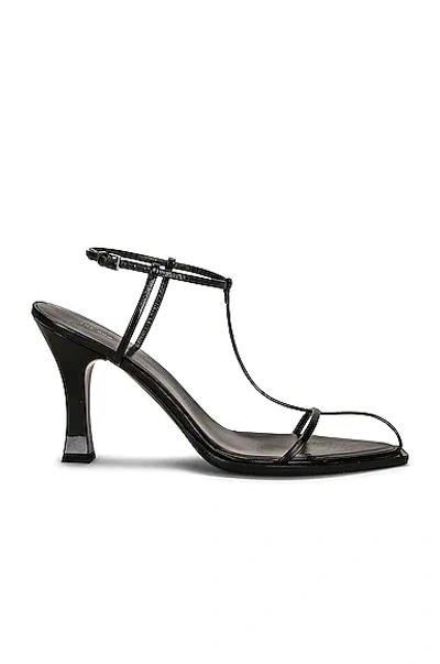 The Row 80mm Leather T-strap Sandals In Black