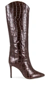 Schutz Maryana Wide Boot In Dark Chocolate
