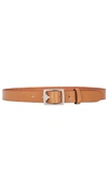 Rag & Bone Tan Leather Baby Boyfriend 2.0 Belt In Sabbia