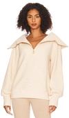 Varley Vine Half Zip Sweater In Oatmeal Marl