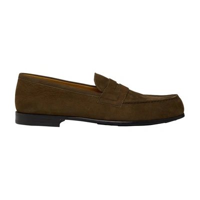 Jm Weston Le Moc' Serie Loafer In Kaki_nubuck