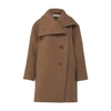 Acne Studios Oschelle Boiled Wool Blend Overcoat In Light Brown