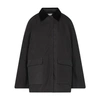 Totême Country Cotton Jacket In Washed Black