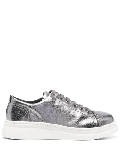 Camper Metallic Lace-up Low-top Sneakers In 灰色