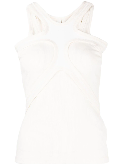 Dion Lee Multilock Cotton Tank Top In White