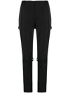 The Power For The People Zip-detail Drop-crotch Trousers In Black