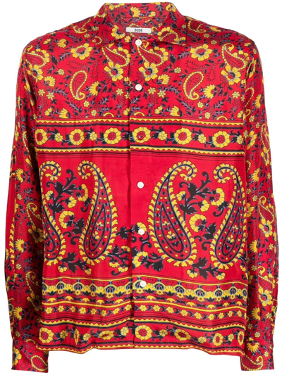 Bode Paisley-print Shirt In Red