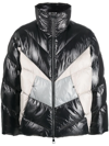 Neil Barrett High-shine Feather-down Padded Coat In 黑色