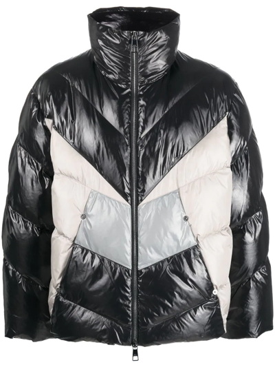 Neil Barrett High-shine Feather-down Padded Coat In Black