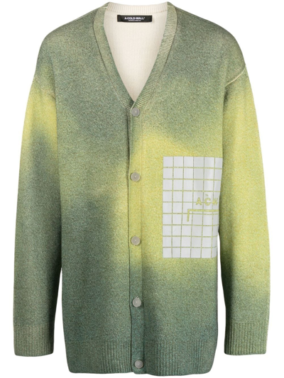 A-cold-wall* Khaki Gradient Cardigan In Olive