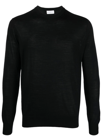 Ballantyne Fine-knit Wool Jumper In Black