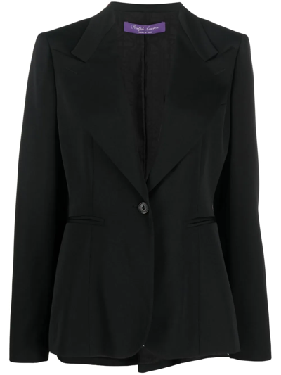 Ralph Lauren Single-breasted Fitted Blazer In Black