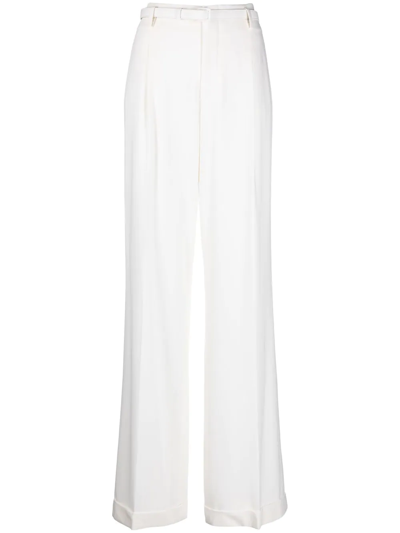 Polo Ralph Lauren Wide-leg Tailored Trousers In White