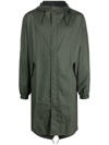 RAINS DRAWSTRING HOODED RAINCOAT