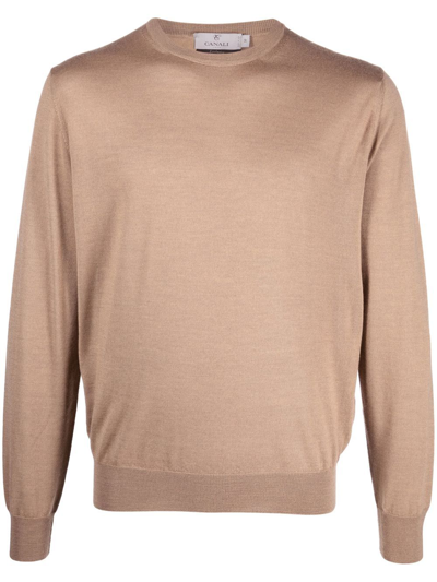 Canali Crew-neck Jumper In 中性色