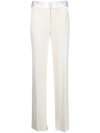 Stella Mccartney Satin-waistband Detail Trousers In 中性色