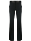 Stella Mccartney Satin-waistband Detail Trousers In 黑色