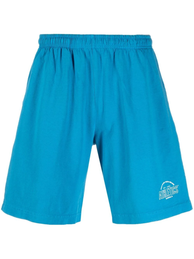 Sporty And Rich Logo-print Swimming Shorts In Blue