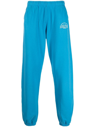 Sporty And Rich Athletics Cotton Track Pants In Blue