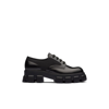 PRADA MONOLITH LEATHER LACE-UP SHOES - MEN'S - CALF LEATHER/RUBBER/RECYCLED POLYAMIDE,2EE3423LFR18249225