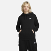 Nike Women's  Sportswear Club Fleece Funnel-neck Hoodie In Black