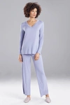 Natori Feathers Essentials Soft Pajamas Set In Eucalyptus Green