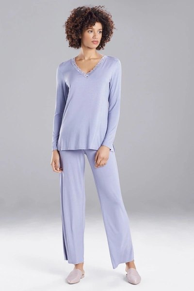 Natori Feathers Essentials Soft Pajamas Set In Eucalyptus Green