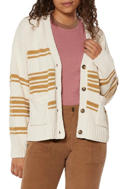 Supplies By Union Bay Julianne Stripe Cardigan In Alabaster