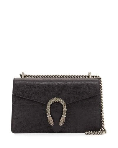 Gucci Dionysus Pebbled Leather Shoulder Bag, Black