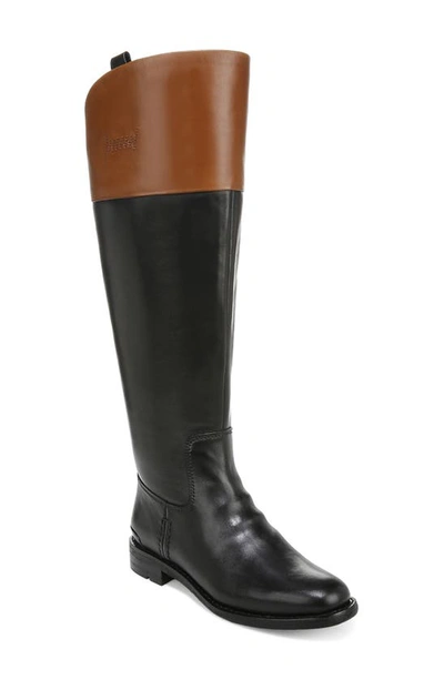 Franco Sarto Meyer 2 Womens Leather Wide Calf Knee-high Boots In Black
