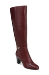 Franco Sarto Palermo High Shaft Boots Women's Shoes In Dark Red Leather
