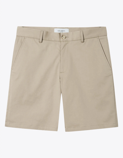 Les Deux Como Regular Cotton Linen Chino Shorts - Dark Sand In Neutral