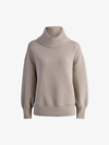 Varley Milton Cowl Neck Sweatshirt In Mushroom