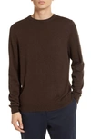 Nordstrom Cotton & Cashmere Crewneck Sweater In Brown Seal