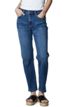 Hint Of Blu Clever High Waist Slim Straight Leg Jeans In Myra Blue