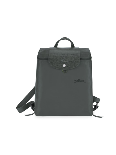 Longchamp Le Pliage Green Foldable Nylon Backpack In Graphite