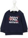 Dsquared2 Logo-print Long-sleeve Sweatshirt In Blau