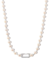 Eéra 18kt White Gold Diamond And Pearl Necklace In White