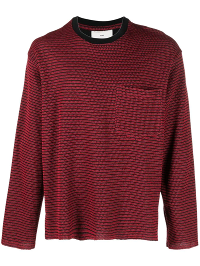 Song For The Mute Red Zigzag Knit Sweater