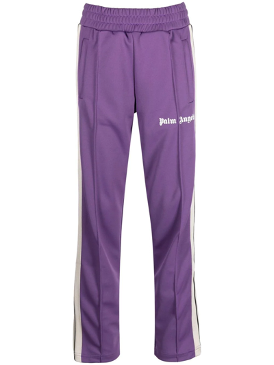 Palm Angels Logo印花运动裤 In Purple