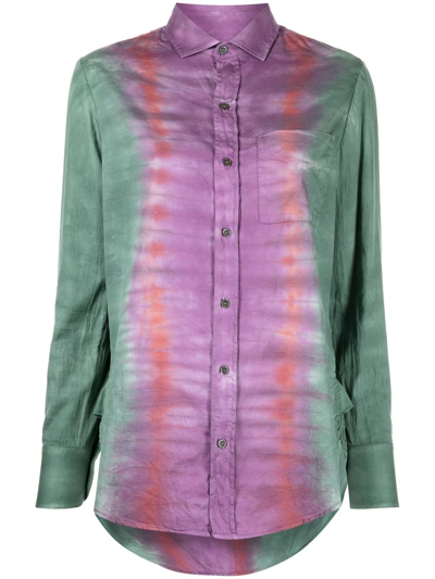 Raquel Allegra Tie-dye Shirt In Multicolour