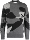 THE POWER FOR THE PEOPLE INTARSIA-KNIT CREW-NECK JUMPER