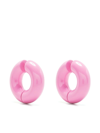 Uncommon Matters Strato Hoop Earrings In Rosa