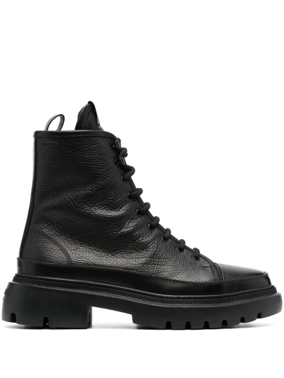 Bally Vatiz Lace-up Leather Boots In Black