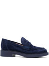 GIANVITO ROSSI ROUND-TOE SUEDE LOAFERS