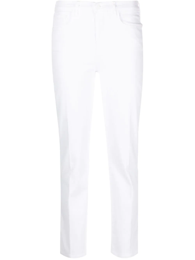 L Agence Alexia Cropped Jeans In White