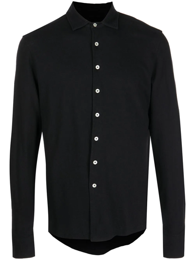 Frescobol Carioca Marcio Long Sleeve Shirt In Black
