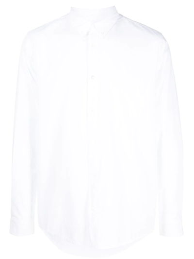 Apc Edouard Button-collar Chemise Shirt In White